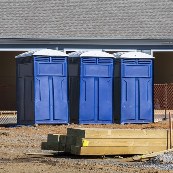 how often are the portable restrooms cleaned and serviced during a rental period in Pocono Woodland Lakes PA